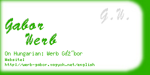 gabor werb business card